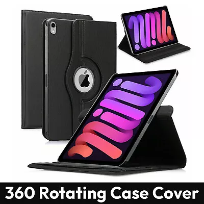 Case For IPad Mini 6th Gen 2021 360° Rotating Leather Magnetic Smart Flip Cover • £6.35