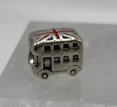 Pandora Bracelet Charms London Bus Union Jack  Retired Hallmarked ALE 925 • £12.50