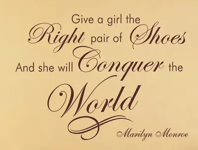 Marilyn Monroe GIVE A GIRL A PAIR OF SHOES Wall Sticker UK 112 • £5.45