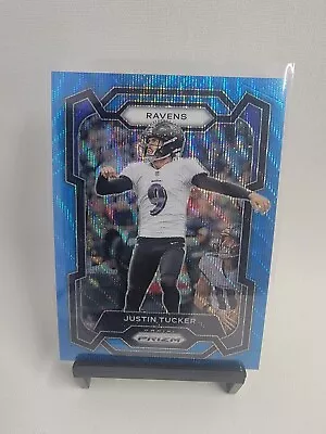 JUSTIN TUCKER 2023 Panini Prizm 🔵 Blue Wave Prizm /199 Ravens #22 • $0.99