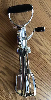 Vintage Egg Beater Manual Crank EKCO BEST Hand Mixer Blender Stainless UEC • $14.99