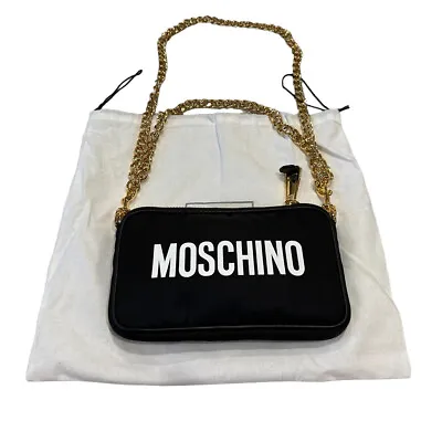 NEW Moschino Nylon Teddy Bear Shoulder Bag Black NWT FREE Shipping • $279.99