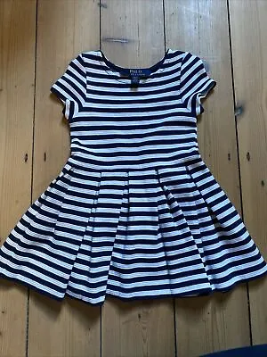 £15 • Buy POLO Ralph Lauren Navy Stripe Dress Girls Age 2 2T