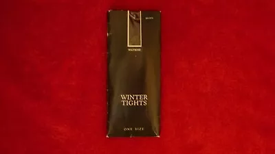 Vintage Waitrose (john Lewis) Winter Tights Brown One Size  40 Den 100% Nylon • £5.50