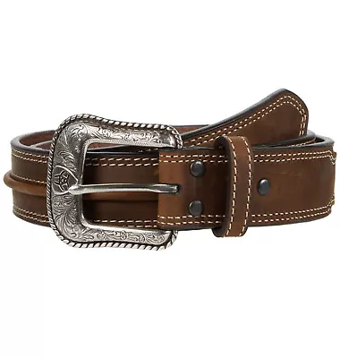 ARIAT Men's Brown Belt  Western Style Center Bump Belt A1019408 Size 32 - NEW • $41.85