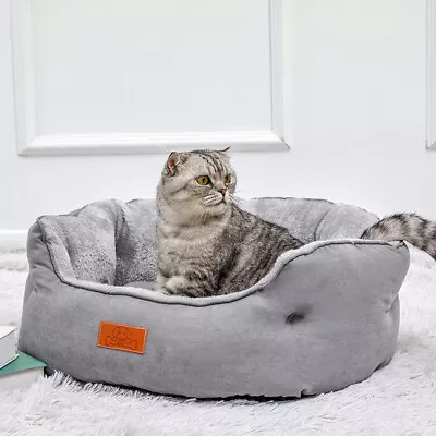 Dog Bed Cat Beds Soft Washable Fleece Puppy Cushion Warm Pet Basket Dog Bed • £13.99