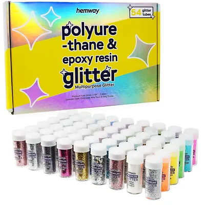£13.95 • Buy Hemway 54 X 9.6g Polyurethane & Epoxy Glitter Tube Box Fine Art Epoxy Resin