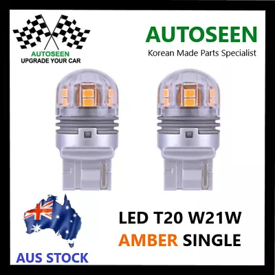 Led T20 W21w Amber Single 12v 6500k 15000 Hours Long Life Span Bulb (pair) • $54.95