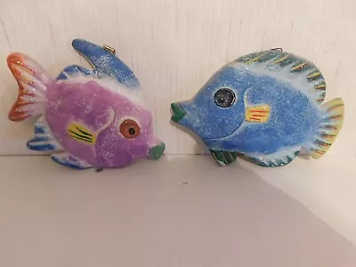 2 Decorative Colorful Fish - Pottery • $10