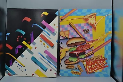 Vtg 1990s Portfolio Folders Mead & Futuristics Munch Mania Lot Of 2 • $10