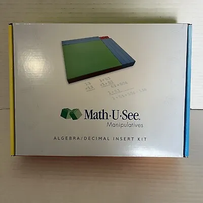 Math U See Manipulative Algebra Decimal Insert Kit Integer Block Math Homeschool • $29.99