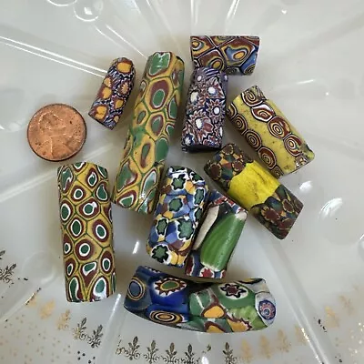 Antique Venetian Italian Millefiori Murrine Cane Glass Beads African Trade Lot 4 • $3.85