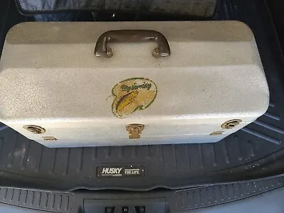 Vintage My Buddy TACKLEMASTER Aluminum Tackle Box: 6 Trays Full Of Lures Etc  • $285