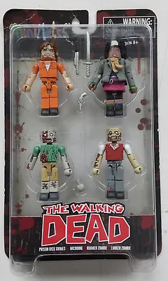 The Walking Dead Minimates 4 Pack Prison Rick Michonne Roamer & Lurker Zombies • $10