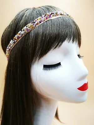 £8.50 • Buy Mixed Colours Hippy Bohemian Girls Hairband Head Chain Rainbow Boho Headband 