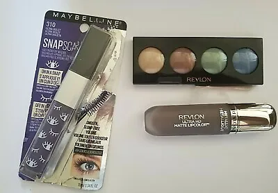 Revlon Maybelline Makeup LOT Violet Mascara Eyeshadow Lipstick Matte Lip Color  • $9.99