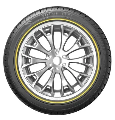 1 NEW 235-45r18 98V VOGUE CUSTOM BUILT RADIAL GOLD WHITE SIDEWALL TIRE • $257.62