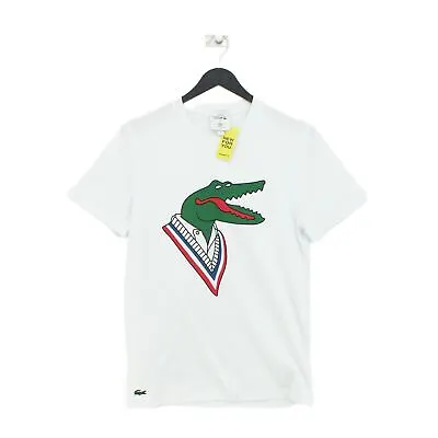 Lacoste Men's T-Shirt S White 100% Cotton Basic • £33.50