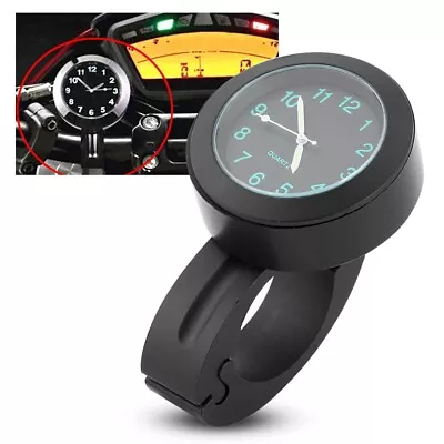 Hot Car 22/25mm Motorcycle Handlebar Mount Clock Watch Built In Battery(Black • $13.02
