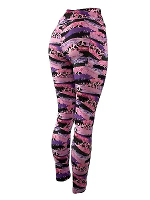 Animal Print Leopard Jaguar Pink Purple Leggings In Multiple Sizes With POCKETS • $18.97