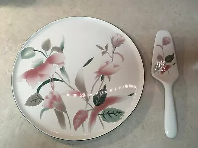 Mikasa Silk Flower 12  Dia. Cake Platter W/ Server • $14.95