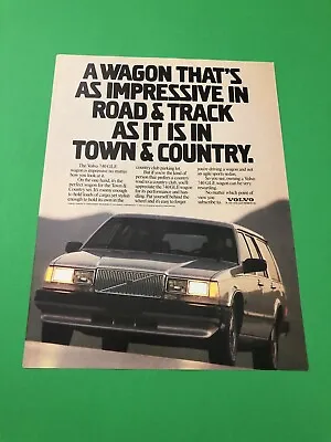 1987 1988 Volvo 740 Gle Wagon Vintage Original Print Ad Advertisement Printed • $6.50