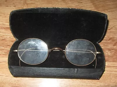 Antique Wire Rimmed 10K Gold American Optical Spectacles Oval Eyeglasses • $60