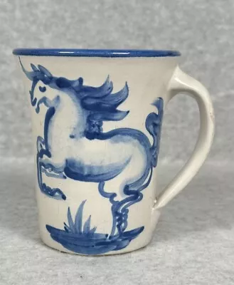 Vintage M A Hadley  Whoa  Horse Art Pottery Large Coffee Tea Mug • $24.99