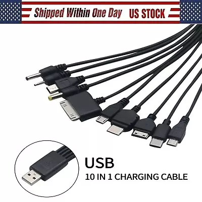 10 In1 Micro USB Multi-Cable Charger Charging Cables For Mobile Phones All In 1 • $4.99