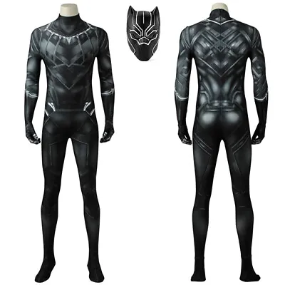 Black Panther Costume Captain America Civil War T'Challa Cosplay BodySuit • $49.89