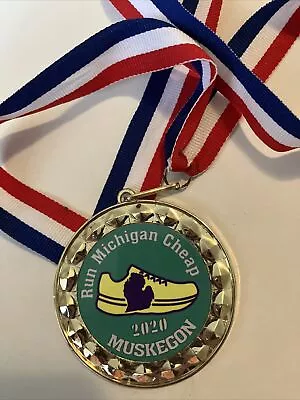 2020 MUSKEGON Run Race Running Marathon Medal MICHIGAN Free Shipping • $15.29