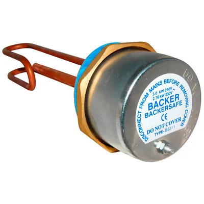 Immersion Heater & Thermostat. Various Lengths. Backer Brand • £25.25