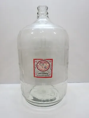 5 Gallon Clear 1963 Mexico Liberty Carboy Glass Water Bottle Nautical (btl-852b) • $74.99