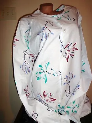Best Medical Warm Up Jacket  2 Bottom Pockets Floral Print Sizes 4X & 5X • $16.99