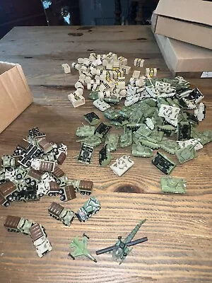 Over 100 Vtg Micro Machines FUNRISE USMC Army Tank Trucks  Galoob Military 1989 • $149.99