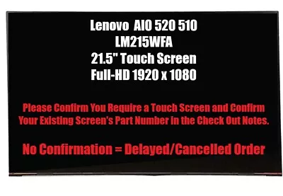 New Lenovo IdeaCentre 520-22IKL 520-22IKU LCD Touch Screen Display 21.5  01AG987 • $249.99