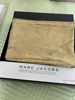 Marc Jacobs  Gold -metallic Leather Vintage Pouch By Neiman Marcus  -Authentic • £7.99