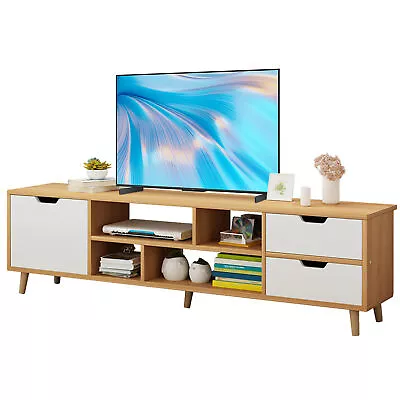 Modern LED TV Stand Media Console Table Entertainment Center With 3 Drawers US • $83.99