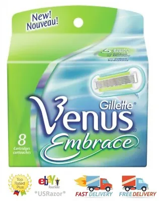 8 Gillette Venus Embrace Razor Blades Refills Cartridges Fit Swirl Olay Shaver 4 • $25.99