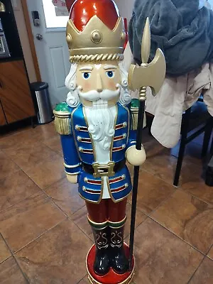 3.5 Ft LED Pre-Lit Christmas Nutcracker With Axe Standing Decor Blow Mold • $130