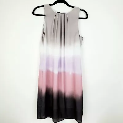 H&M Trend Pink Gray Tie Dye Sheath Sleeveless Dress Size 6 With Bow Closure • $27.03