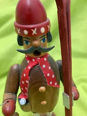 Vintage Large 8.25  Erzgebirische Skier Incense Smoker-Pipe-Skis-Hahnel Souvenir • $22.95