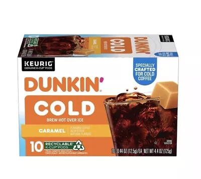 Dunkin Cold Brew  Caramel Coffee K Cups Keurig 16 Count 4.4oz Fast Shipping! • $1