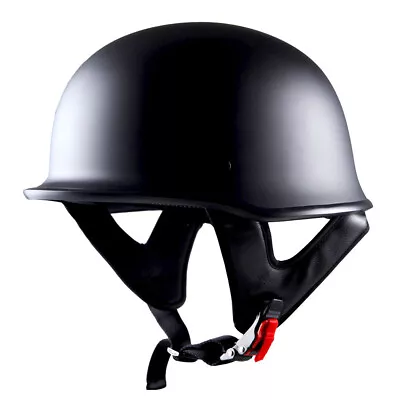 DOT 1Storm Motorcycle Half Face Helmet Mopeds Scooter Novelty German Matt Black • $39.95