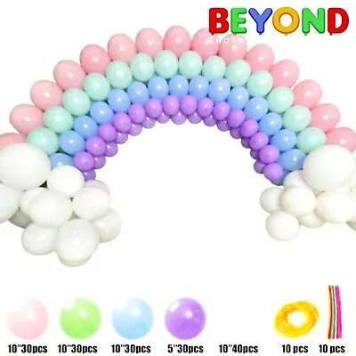 $21.95 • Buy Large Pastel Rainbow Balloon Arch Decorating Kit Unicorn Balloon Garland Rainbow