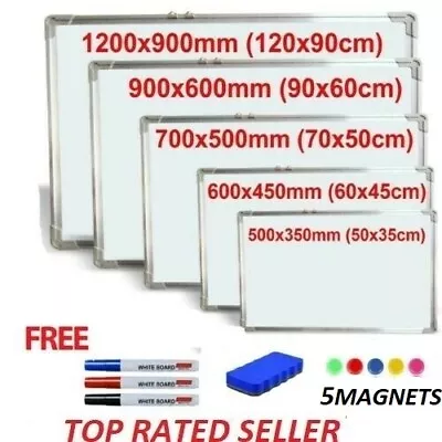 £2.99 • Buy Magnetic Whiteboard Small Large White Board Dry Wipe Notice Office School Home