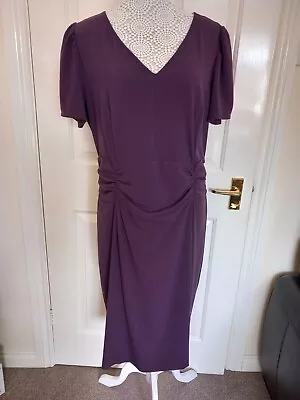 Magi-Sculpt Dress Purple Size UK18 Slimming Stretchy Shapewear Ruched • £15