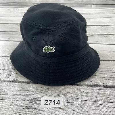 Lacoste Hat Cap Fitted Adult Large  Black Green Crocodile Bucket Hat Mens • $19.95