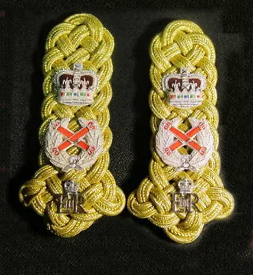 British FIELD MARSHALL SILVER ON GOLD Epaulettes Shoulder Boards Mylar - CP MADE • $145