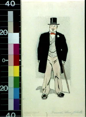 £9.91 • Buy Monsieur Fripponet,Man,1909?,Edward Penfield,Wearing Top Hat,Walking Cane